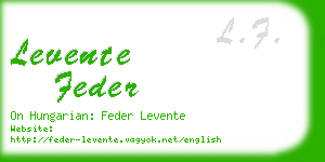 levente feder business card